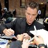 Matt Damon outside the Ed Sullivan Theater for the 'Late Show With David Letterman' New York City.