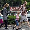 ***Exclusive***Brian McFadden and Delta Goodrem leaving a UCI Cinema with his two daughters, Molly and Lilly Sue , after taking them to see 'Ice Age 3' Dublin.