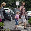 ***Exclusive***Brian McFadden and Delta Goodrem leaving a UCI Cinema with his two daughters, Molly and Lilly Sue , after taking them to see 'Ice Age 3' Dublin.