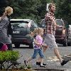 ***Exclusive***Brian McFadden and Delta Goodrem leaving a UCI Cinema with his two daughters, Molly and Lilly Sue , after taking them to see 'Ice Age 3' Dublin.