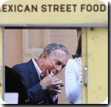 Mayor Michael Bloomberg
buying some Mexican street food while filming a documentary in SoHo
New York City, USA - 04.09.09
Mandatory Credit:WENN/IANS