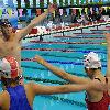 Michael Phelps
 gives a swimming lesson in Beijing
.