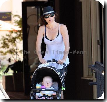 Minnie Driver and son Henry