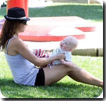 Minnie Driver and son Henry