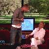 David Beckham
talks about his family, that the kids have more of an American accent, and that he and Victoria have been married for 10 years now, he got ten roses tattooed across his arm. Ellen asks if he ever thinks about getting a tattoo of her, he says that he is very tempted and then shows off his 'Ellen' boxers on NBC's 'The Ellen DeGeneres Show'
USA