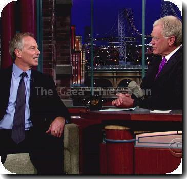 Tony Blair
former British Prime Minister, says that sometimes when something really big is going on, he misses being in the action, but other than that, he is enjoying having less responsibilities. He talks about his efforts in pushing for peace in the Middle East. Tony talks about teaching at YALE to promote awareness of different religions, his class is called 'Faith and Globalization Initiative' on CBS's 'Late Show with David Letterman'
USA