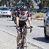 Patrick Dempsey in lycra, cycling on the Pacific Coast Highway in Malibu Los Angeles.