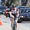 Patrick Dempsey in lycra, cycling on the Pacific Coast Highway in Malibu Los Angeles.