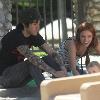 Pete Wentz, Ashlee Simpson with their son, Bronx at the Park in Beverly Hills. Los Angeles.