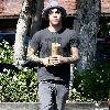 Pete Wentz
leaving Starbucks with an iced coffee in Beverly Hills.