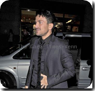 Peter Andre in a black suit