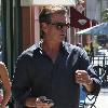 Pierce Brosnan seen leaving a coffee shop in Beverly Hills.  Los Angeles.