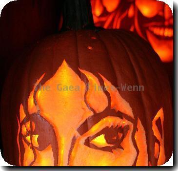 Michael Jackson carved pumpkin
Old Navy Urban Pumpkin Patch on the streets of Manhattan.