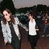 Ozzy Osbourne and Sharon Osbourne 
making their way to Nobu Malibu.