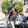 Actor Shia LaBeouf taking a walk in Beverly Hills carrying a backpack..