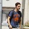 Actor Shia LaBeouf taking a walk in Beverly Hills carrying a backpack..