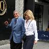 ***Exclusive***Tony Bennett seen out walking with his wife in Manhattan .New York City.