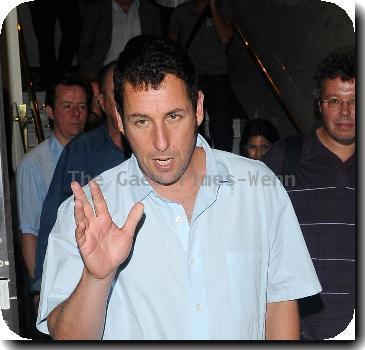 Actor Adam Sandler arriving at the Bafta building in Piccadilly..