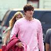 Ashton Kutcher on the set of his new film 'Valentine's Day'Los Angeles.