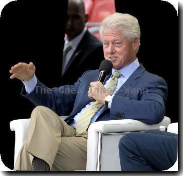 Former US President Bill Clinton speaks at the Canadian National Exhibition.Toronto.