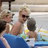 Singer Britney Spears enjoying a day beside the pool with her son Jayden James the Ritz-Carlton in Marina Del Rey.