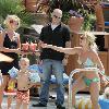 Singer Britney Spears enjoying a day beside the pool with her son Jayden James the Ritz-Carlton in Marina Del Rey.