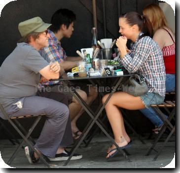 Christina Riccihaving lunch with a friend at Joan's on ThirdLos Angeles.