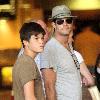 American actor Dylan Walsh takes his son to the movies in Hollywood..