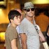 American actor Dylan Walsh takes his son to the movies in Hollywood..