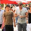 American actor Dylan Walsh takes his son to the movies in Hollywood..