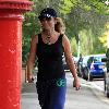 Geri Halliwell 
out for walking near her home.