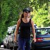 Geri Halliwell 
out for walking near her home.