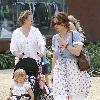 Helena Bonham Carter takes her baby daughter, Nell, out for a stroll in Malibu Los Angeles, California –