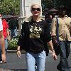 Holly Madison has lunch at Toast with friends in Hollywood.