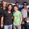 Former 'American Idol' star Kris Allen performs prior to the Miami Dolphins vs New Orleans Saints game at Land Shark Stadium.