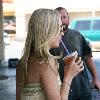 LeAnn Rimes stops to buy an iced drink in Tarzana after grocery shopping in Brentwood.