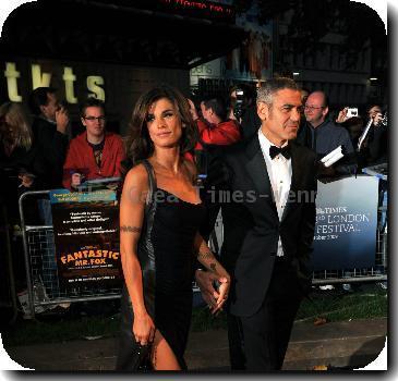 Elisabetta Canalis and George Clooney
The Times BFI London Film Festival: Fantastic Mr Fox - opening gala held at the Odeon Leicester Square.