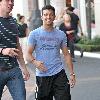 **Exclusive**
Mark Ballas out shopping in Hollywood wearing a blue t-shirt with 'Woody - Thanks For The Memories'.