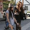 Miley Cyrus and a friend go for lunch at Sushi Dan in Studio City.