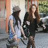 Miley Cyrus and a friend go for lunch at Sushi Dan in Studio City.