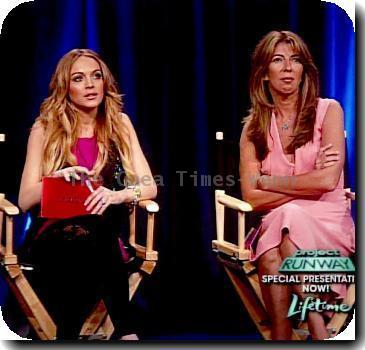 Heidi Klum and the special guest judge, Lindsay Lohan The premiere episode of 'Project Runway' Season 6 as seen on Lifetime USA –