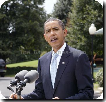 President <b>Barack Obama</b> speaks briefly on Afghanistan