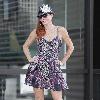 **Exclusive** Phoebe Price models her new line of dresses named 'Design By Phoebe' while out and about in Beverly Hills. Phoebe is set to launch the new clothing line on Sunday (30Sept09) in Las Vegas.Los Angeles.