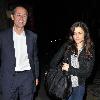 Actress Rachel Weisz with wearing a flat cap and scarf as she leaves the Donmar Warehouse Theatre after performing in the 'Streetcar Named Desire' with Sir Ian McKellen..