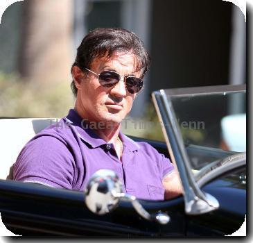 Sylvester Stallone drives his Hot Rod around Beverly HillsLos Angeles.