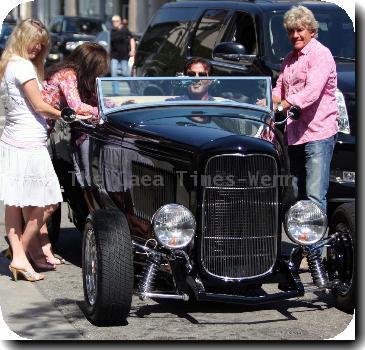 Sylvester Stallone drives his Hot Rod around Beverly HillsLos Angeles.