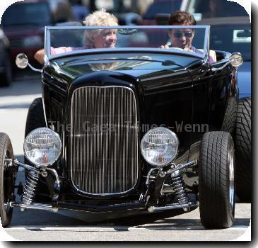 Sylvester Stallone drives his Hot Rod around Beverly HillsLos Angeles.