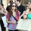 Rachel Bilson out with a friend shopping at the store Americana at Brand Glendale.