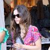 Rachel Bilson out with a friend shopping at the store Americana at Brand Glendale.