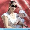 Tim Allen at Mr. Bones Pumpkin Patch with his wife and baby daughterLos Angeles.